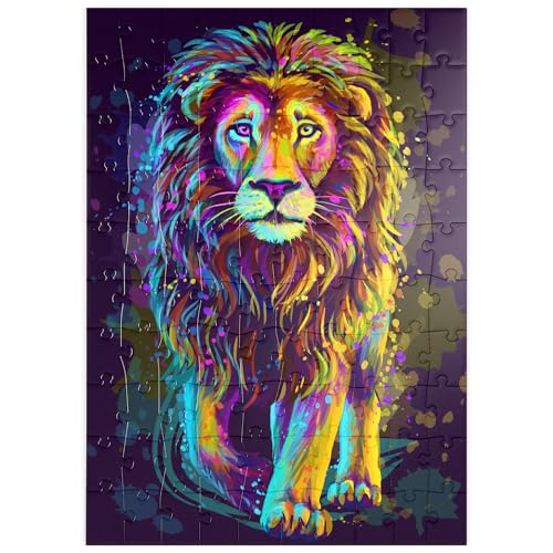 MyPuzzle Künstlerisches, neonfarbenes Porträt eines Löwen im Stil der Pop-Art - Premium 100 Teile Puzzle - MyPuzzle Sonderkollektion von Puzzle Galaxy MyPuzzle Künstlerisches, neonfarbenes Porträt eines Löwen im Stil der Pop-Art - Premium 100 Teile Puzzle - MyPuzzle Sonderkollektion von Puzzle Galaxy von MyPuzzle.com
