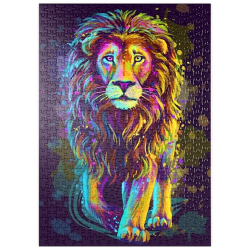 MyPuzzle Künstlerisches, neonfarbenes Porträt eines Löwen im Stil der Pop-Art - Premium 500 Teile Puzzle - MyPuzzle Sonderkollektion von Puzzle Galaxy MyPuzzle Künstlerisches, neonfarbenes Porträt eines Löwen im Stil der Pop-Art - Premium 500 Teile Puzzle - MyPuzzle Sonderkollektion von Puzzle Galaxy von MyPuzzle.com