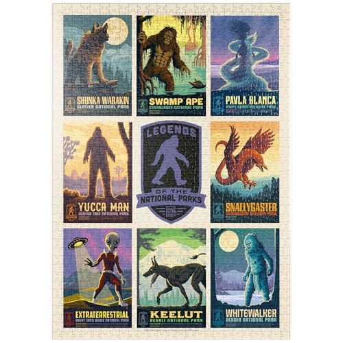 MyPuzzle Legends of The National Parks: Multi-Image Print - Edition 2, Vintage Poster - Premium 1000 Teile Puzzle - MyPuzzle Sonderkollektion von Anderson Design Group von MyPuzzle.com