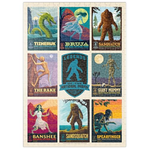 MyPuzzle Legends of The National Parks: Multi-Image Print - Edition 4, Vintage Poster - Premium 500 Teile Puzzle - MyPuzzle Sonderkollektion von Anderson Design Group von MyPuzzle.com