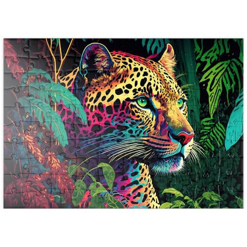 MyPuzzle Leopard im Pop-Art-Stil - Premium 100 Teile Puzzle - MyPuzzle Sonderkollektion von Starnberger Spiele von MyPuzzle.com