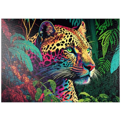 MyPuzzle Leopard im Pop-Art-Stil - Premium 1000 Teile Puzzle - MyPuzzle Sonderkollektion von Starnberger Spiele von MyPuzzle.com