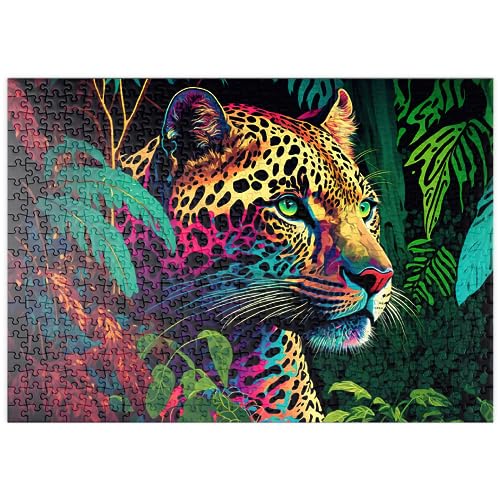 Leopard im Pop-Art-Stil - Premium 500 Teile Puzzle - MyPuzzle Sonderkollektion von Starnberger Spiele von MyPuzzle.com