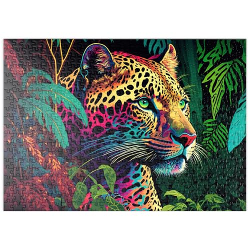 MyPuzzle Leopard im Pop-Art-Stil - Premium 500 Teile Puzzle - MyPuzzle Sonderkollektion von Starnberger Spiele von MyPuzzle.com