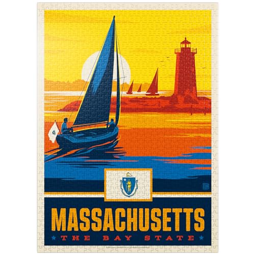 Massachusetts: The Bay State - Premium 1000 Teile Puzzle für Erwachsene von MyPuzzle.com