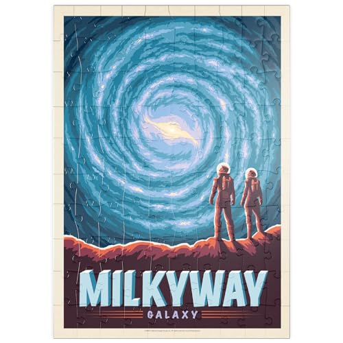 Milchstraßen-Galaxie, Vintage Poster - Premium 100 Teile Puzzle - MyPuzzle Sonderkollektion von Anderson Design Group von MyPuzzle.com