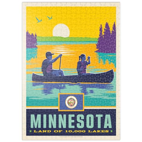 MyPuzzle Minnesota: Land of 10,000 Lakes - Premium 500 Teile Puzzle - MyPuzzle Sonderkollektion von Anderson Design Group von MyPuzzle.com