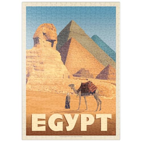MyPuzzle Ägypten: Pyramiden und die Große Sphinx, Vintage Poster - Premium 500 Teile Puzzle - MyPuzzle Sonderkollektion von Anderson Design Group MyPuzzle Ägypten: Pyramiden und die Große Sphinx, Vintage Poster - Premium 500 Teile Puzzle - MyPuzzle Sonderkollektion von Anderson Design Group von MyPuzzle.com