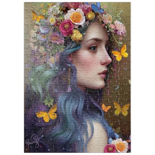 MyPuzzle Ätherische Frau mit Blumenkranz und Schmetterlingen - Premium 200 Teile Puzzle - MyPuzzle Sonderkollektion von Puzzle Galaxy MyPuzzle Ätherische Frau mit Blumenkranz und Schmetterlingen - Premium 200 Teile Puzzle - MyPuzzle Sonderkollektion von Puzzle Galaxy von MyPuzzle.com