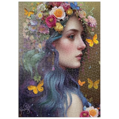 MyPuzzle Ätherische Frau mit Blumenkranz und Schmetterlingen - Premium 500 Teile Puzzle - MyPuzzle Sonderkollektion von Puzzle Galaxy MyPuzzle Ätherische Frau mit Blumenkranz und Schmetterlingen - Premium 500 Teile Puzzle - MyPuzzle Sonderkollektion von Puzzle Galaxy von MyPuzzle.com