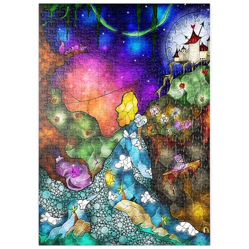 MyPuzzle Auf ins Wunderland aus Buntglas - Mandie Manzano - Premium 500 Teile Puzzle - MyPuzzle Sonderkollektion von Tate & Co Puzzles MyPuzzle Auf ins Wunderland aus Buntglas - Mandie Manzano - Premium 500 Teile Puzzle - MyPuzzle Sonderkollektion von Tate & Co Puzzles von MyPuzzle.com