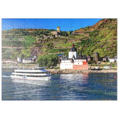 MyPuzzle Ausflugsschiff auf dem Rhein mit Burg Pfalzgrafenstein und Burg Gutenfels in Kaub - Premium 100 Teile Puzzle - MyPuzzle Sonderkollektion von Puzzle Galaxy MyPuzzle Ausflugsschiff auf dem Rhein mit Burg Pfalzgrafenstein und Burg Gutenfels in Kaub - Premium 100 Teile Puzzle - MyPuzzle Sonderkollektion von Puzzle Galaxy von MyPuzzle.com
