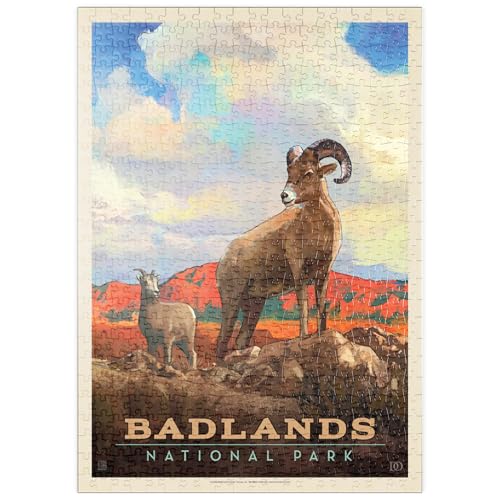 MyPuzzle Badlands National Park: Bighorn Sheep, Vintage Poster - Premium 500 Teile Puzzle - MyPuzzle Sonderkollektion von Anderson Design Group MyPuzzle Badlands National Park: Bighorn Sheep, Vintage Poster - Premium 500 Teile Puzzle - MyPuzzle Sonderkollektion von Anderson Design Group von MyPuzzle.com