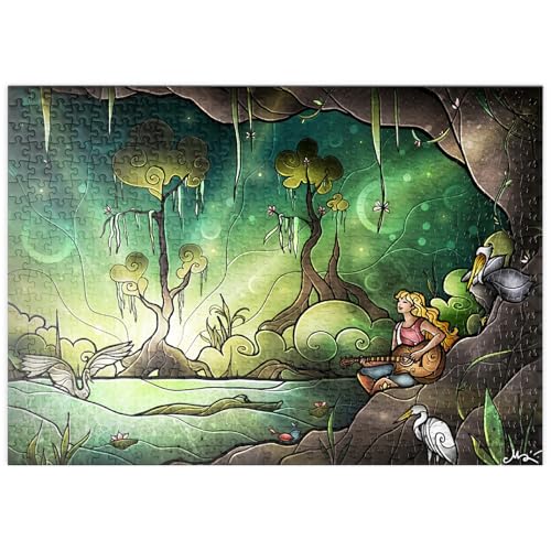 MyPuzzle Bayou-Zauber-Glasmalerei - Mandie Manzano - Premium 500 Teile Puzzle - MyPuzzle Sonderkollektion von Tate & Co Puzzles MyPuzzle Bayou-Zauber-Glasmalerei - Mandie Manzano - Premium 500 Teile Puzzle - MyPuzzle Sonderkollektion von Tate & Co Puzzles von MyPuzzle.com