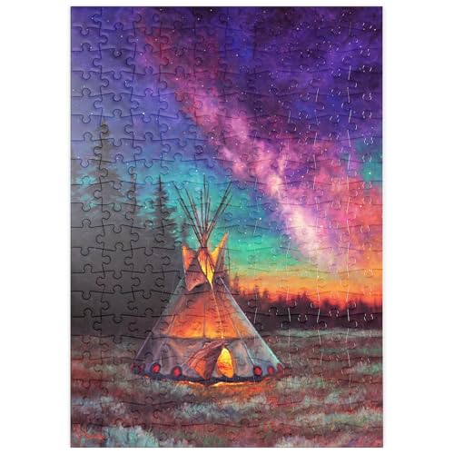 MyPuzzle Beleuchtetes Tipi unter dem nächtlichen Sternenhimmel - Premium 200 Teile Puzzle - MyPuzzle Sonderkollektion von Puzzle Galaxy MyPuzzle Beleuchtetes Tipi unter dem nächtlichen Sternenhimmel - Premium 200 Teile Puzzle - MyPuzzle Sonderkollektion von Puzzle Galaxy von MyPuzzle.com