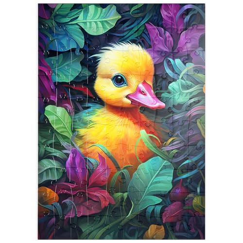 MyPuzzle Bezauberndes gelbes Entenküken in leuchtendem Laub - Premium 100 Teile Puzzle - MyPuzzle Sonderkollektion von Puzzle Galaxy MyPuzzle Bezauberndes gelbes Entenküken in leuchtendem Laub - Premium 100 Teile Puzzle - MyPuzzle Sonderkollektion von Puzzle Galaxy von MyPuzzle.com