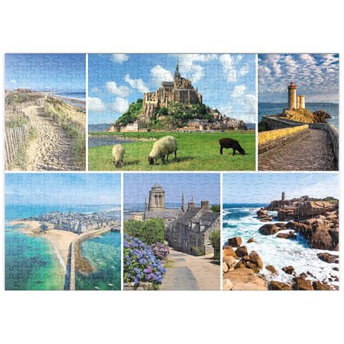 MyPuzzle Bretagne - Mont Saint Michel, Saint Malo und Locronan - Premium 500 Teile Puzzle - MyPuzzle Sonderkollektion von Starnberger Spiele MyPuzzle Bretagne - Mont Saint Michel, Saint Malo und Locronan - Premium 500 Teile Puzzle - MyPuzzle Sonderkollektion von Starnberger Spiele von MyPuzzle.com
