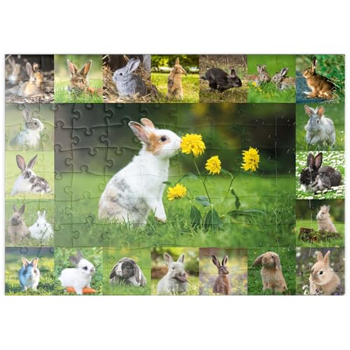 MyPuzzle Bunnies & Flowers - Collage No. 1 - Premium 100 Teile Puzzle - MyPuzzle Sonderkollektion von Starnberger Spiele von MyPuzzle.com