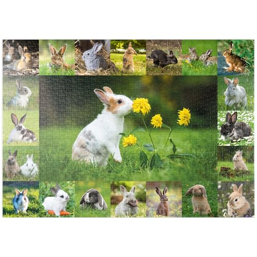 MyPuzzle Bunnies & Flowers - Collage No. 1 - Premium 1000 Teile Puzzle - MyPuzzle Sonderkollektion von Starnberger Spiele MyPuzzle Bunnies & Flowers - Collage No. 1 - Premium 1000 Teile Puzzle - MyPuzzle Sonderkollektion von Starnberger Spiele von MyPuzzle.com