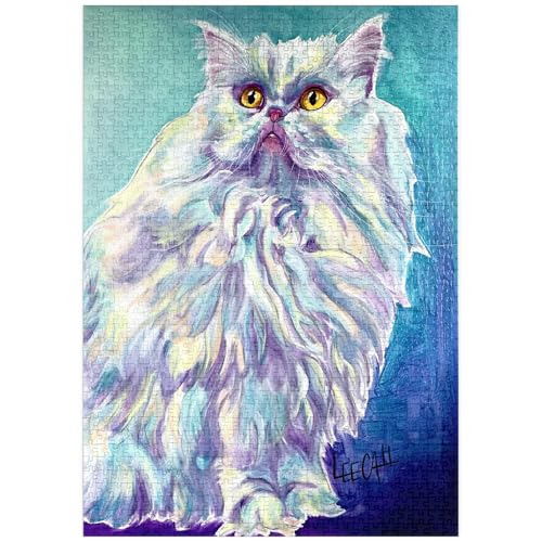 MyPuzzle Bunte Perserkatze mit goldenen Augen - Premium 1000 Teile Puzzle - MyPuzzle Sonderkollektion von Puzzle Galaxy von MyPuzzle.com