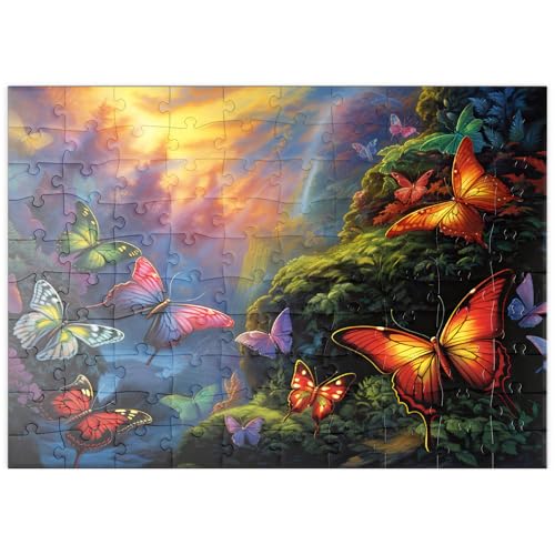 MyPuzzle Bunte Schmetterlinge im Zauberwald - Premium 100 Teile Puzzle - MyPuzzle Sonderkollektion von Puzzle Galaxy MyPuzzle Bunte Schmetterlinge im Zauberwald - Premium 100 Teile Puzzle - MyPuzzle Sonderkollektion von Puzzle Galaxy von MyPuzzle.com