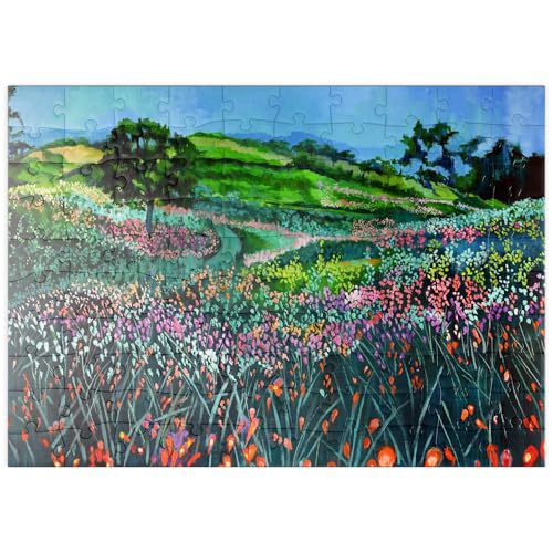 MyPuzzle Bunte Wildblumenwiese - Premium 100 Teile Puzzle - MyPuzzle Sonderkollektion von Puzzle Galaxy von MyPuzzle.com