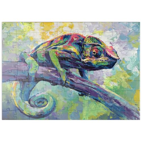 MyPuzzle Buntes Pantherchamäleon auf einem AST - Premium 100 Teile Puzzle - MyPuzzle Sonderkollektion von Puzzle Galaxy MyPuzzle Buntes Pantherchamäleon auf einem AST - Premium 100 Teile Puzzle - MyPuzzle Sonderkollektion von Puzzle Galaxy von MyPuzzle.com