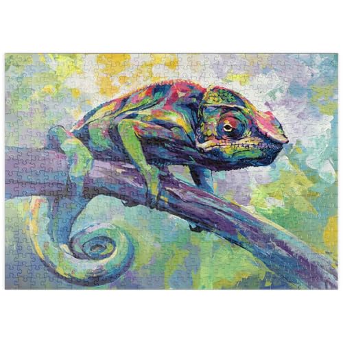 MyPuzzle Buntes Pantherchamäleon auf einem AST - Premium 500 Teile Puzzle - MyPuzzle Sonderkollektion von Puzzle Galaxy MyPuzzle Buntes Pantherchamäleon auf einem AST - Premium 500 Teile Puzzle - MyPuzzle Sonderkollektion von Puzzle Galaxy von MyPuzzle.com