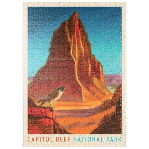 MyPuzzle Capitol Reef National Park: Falcon Roost, Vintage Poster - Premium 500 Teile Puzzle - MyPuzzle Sonderkollektion von Anderson Design Group von MyPuzzle.com