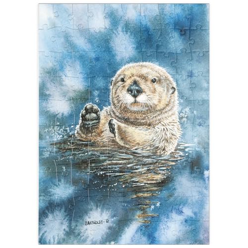 MyPuzzle Charmanter Seeotter in Aquarellmalerei - Premium 100 Teile Puzzle - MyPuzzle Sonderkollektion von Puzzle Galaxy von MyPuzzle.com