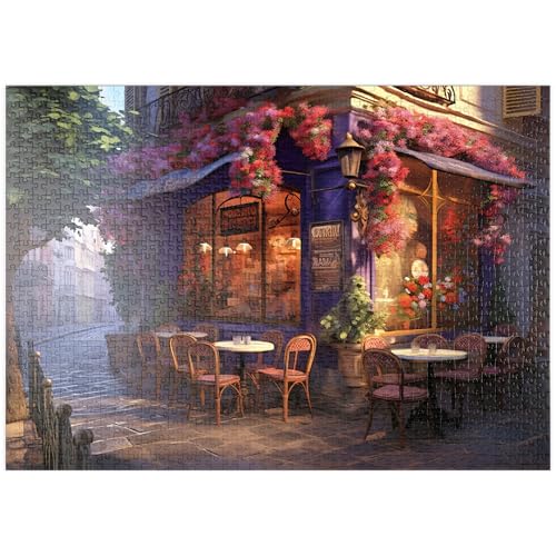 MyPuzzle Charmantes Pariser Eck-Café - Premium 1000 Teile Puzzle - MyPuzzle Sonderkollektion von Puzzle Galaxy von MyPuzzle.com