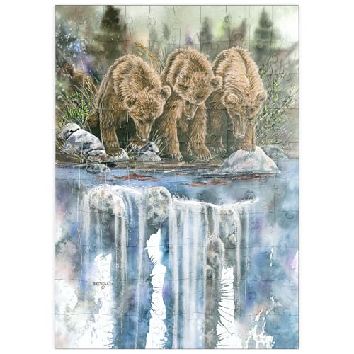 MyPuzzle DREI Grizzlyjunge an einem Wasserfall - Premium 100 Teile Puzzle - MyPuzzle Sonderkollektion von Puzzle Galaxy MyPuzzle DREI Grizzlyjunge an einem Wasserfall - Premium 100 Teile Puzzle - MyPuzzle Sonderkollektion von Puzzle Galaxy von MyPuzzle.com