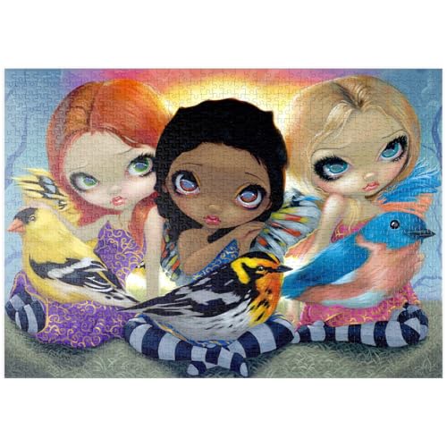 MyPuzzle DREI kleine Vögel - Jasmine Becket-Griffith - Premium 1000 Teile Puzzle - MyPuzzle Sonderkollektion von Tate & Co Puzzles MyPuzzle DREI kleine Vögel - Jasmine Becket-Griffith - Premium 1000 Teile Puzzle - MyPuzzle Sonderkollektion von Tate & Co Puzzles von MyPuzzle.com
