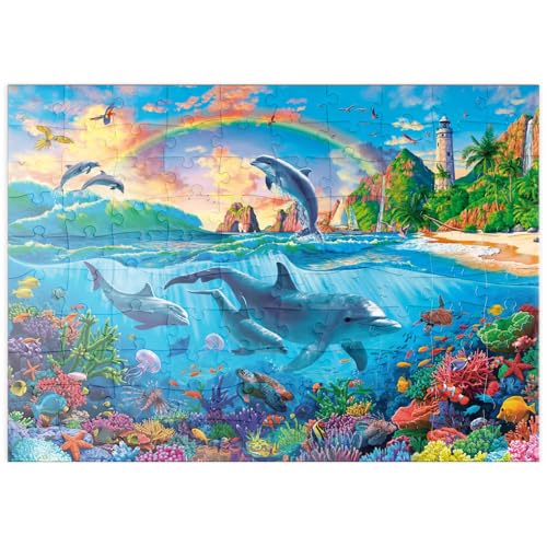 MyPuzzle Delfine im Ozean - Premium 100 Teile Puzzle - MyPuzzle Sonderkollektion von Puzzle Galaxy von MyPuzzle.com