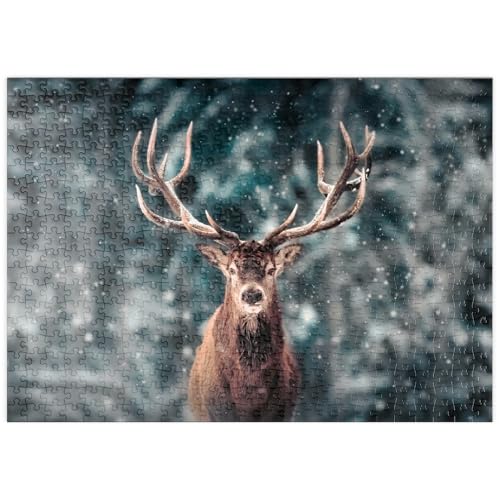 MyPuzzle Edelhirsch im Winterschneewald - Premium 500 Teile Puzzle - MyPuzzle Sonderkollektion von Puzzle Galaxy MyPuzzle Edelhirsch im Winterschneewald - Premium 500 Teile Puzzle - MyPuzzle Sonderkollektion von Puzzle Galaxy von MyPuzzle.com