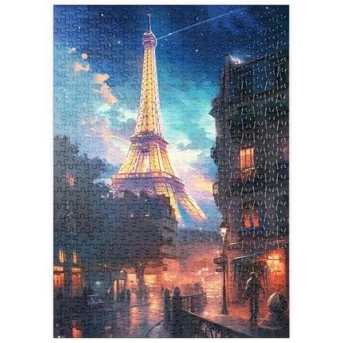 MyPuzzle Eiffelturm bei Nacht - verträumtes Pariser Stadtbild - Premium 500 Teile Puzzle - MyPuzzle Sonderkollektion von Puzzle Galaxy von MyPuzzle.com
