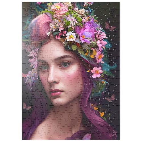 MyPuzzle Elegante Frau mit Blumenkranz und Schmetterlingsakzenten - Premium 200 Teile Puzzle - MyPuzzle Sonderkollektion von Puzzle Galaxy MyPuzzle Elegante Frau mit Blumenkranz und Schmetterlingsakzenten - Premium 200 Teile Puzzle - MyPuzzle Sonderkollektion von Puzzle Galaxy von MyPuzzle.com
