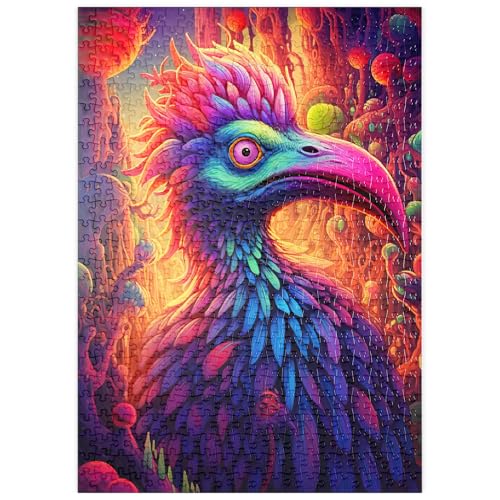 MyPuzzle Exotischer Vogel in Einer Fantasiewelt - Premium 500 Teile Puzzle - MyPuzzle Sonderkollektion von Puzzle Galaxy von MyPuzzle.com