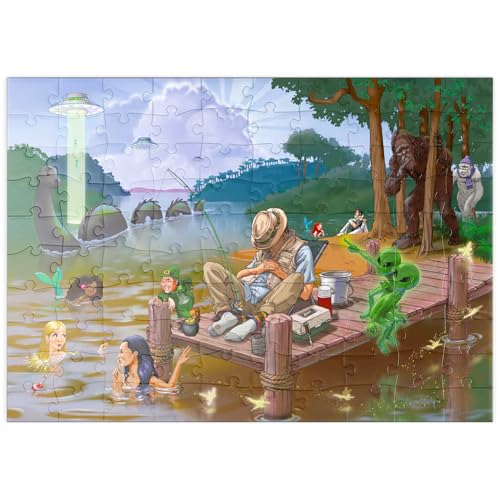 MyPuzzle Fantastische Kreaturen am mystischen See – Humorvolle Illustration - Premium 100 Teile Puzzle - MyPuzzle Sonderkollektion von Puzzle Galaxy MyPuzzle Fantastische Kreaturen am mystischen See – Humorvolle Illustration - Premium 100 Teile Puzzle - MyPuzzle Sonderkollektion von Puzzle Galaxy von MyPuzzle.com
