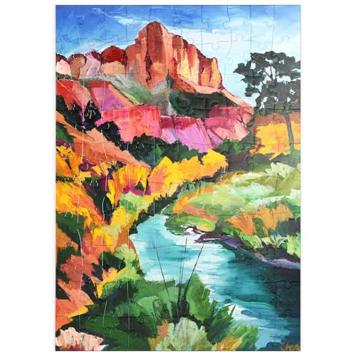 MyPuzzle Farbenfrohe Canyon-Landschaft mit Fluss - Premium 100 Teile Puzzle - MyPuzzle Sonderkollektion von Puzzle Galaxy MyPuzzle Farbenfrohe Canyon-Landschaft mit Fluss - Premium 100 Teile Puzzle - MyPuzzle Sonderkollektion von Puzzle Galaxy von MyPuzzle.com
