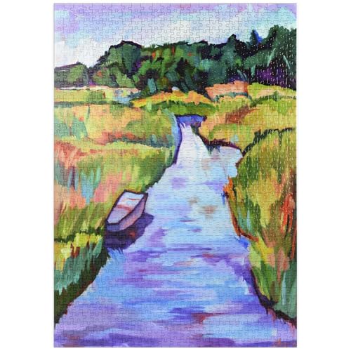 MyPuzzle Farbenfrohe Flusslandschaft mit Boot - Premium 1000 Teile Puzzle - MyPuzzle Sonderkollektion von Puzzle Galaxy MyPuzzle Farbenfrohe Flusslandschaft mit Boot - Premium 1000 Teile Puzzle - MyPuzzle Sonderkollektion von Puzzle Galaxy von MyPuzzle.com