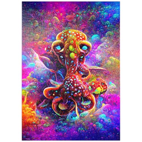 MyPuzzle Farbenfrohe biolumineszente Unterwasserwelt - Premium 1000 Teile Puzzle - MyPuzzle Sonderkollektion von Puzzle Galaxy von MyPuzzle.com