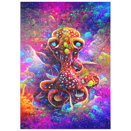 MyPuzzle Farbenfrohe biolumineszente Unterwasserwelt - Premium 500 Teile Puzzle - MyPuzzle Sonderkollektion von Puzzle Galaxy von MyPuzzle.com