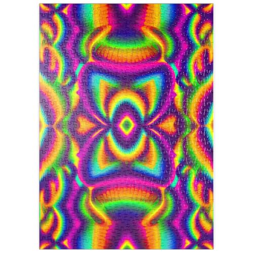 MyPuzzle Farbenfrohes psychedelisches Muster - Premium 500 Teile Puzzle - MyPuzzle Sonderkollektion von Puzzle Galaxy von MyPuzzle.com