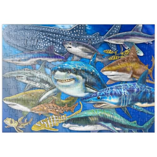 MyPuzzle Faszinierende Haie in kunstvoller Unterwasserillustration - Premium 200 Teile Puzzle - MyPuzzle Sonderkollektion von Puzzle Galaxy MyPuzzle Faszinierende Haie in kunstvoller Unterwasserillustration - Premium 200 Teile Puzzle - MyPuzzle Sonderkollektion von Puzzle Galaxy von MyPuzzle.com