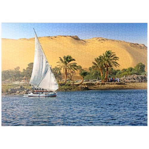 MyPuzzle Feluke auf dem Nil gegen die Berge der Libyschen Wüste, Assuan, Ägypten - Premium 1000 Teile Puzzle - MyPuzzle Sonderkollektion von Puzzle Galaxy MyPuzzle Feluke auf dem Nil gegen die Berge der Libyschen Wüste, Assuan, Ägypten - Premium 1000 Teile Puzzle - MyPuzzle Sonderkollektion von Puzzle Galaxy von MyPuzzle.com
