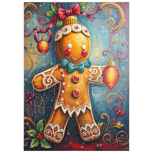 MyPuzzle Festliche Lebkuchen-Verzierung mit Weihnachtsdekor - Premium 100 Teile Puzzle - MyPuzzle Sonderkollektion von Puzzle Galaxy von MyPuzzle.com