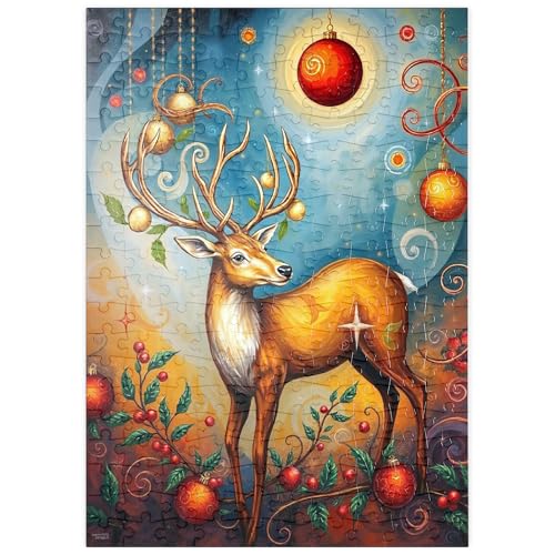MyPuzzle Festlicher Weihnachtshirsch mit Ornamenten und Stechpalmen - Premium 200 Teile Puzzle - MyPuzzle Sonderkollektion von Puzzle Galaxy MyPuzzle Festlicher Weihnachtshirsch mit Ornamenten und Stechpalmen - Premium 200 Teile Puzzle - MyPuzzle Sonderkollektion von Puzzle Galaxy von MyPuzzle.com