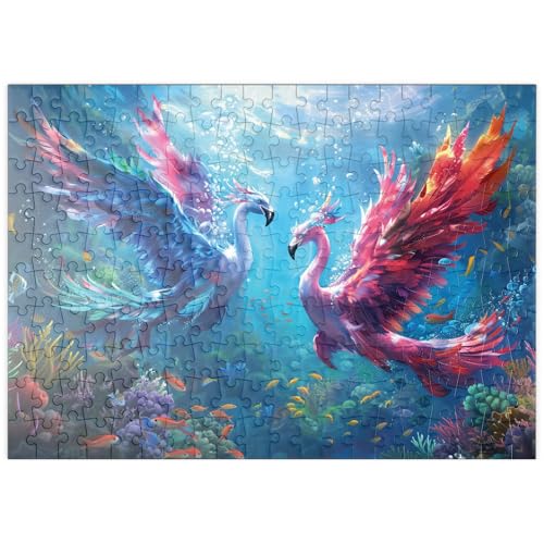 MyPuzzle Flamingo-Papageien am Korallenriff - Fantasie-Tiere in der Unterwasserwelt - Premium 200 Teile Puzzle - MyPuzzle Sonderkollektion von Starnberger Spiele MyPuzzle Flamingo-Papageien am Korallenriff - Fantasie-Tiere in der Unterwasserwelt - Premium 200 Teile Puzzle - MyPuzzle Sonderkollektion von Starnberger Spiele von MyPuzzle.com