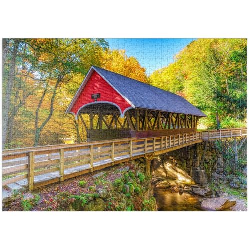 MyPuzzle Flume Covered Bridge – Herbstidylle in New Hampshire - Premium 1000 Teile Puzzle - MyPuzzle Sonderkollektion von Puzzle Galaxy MyPuzzle Flume Covered Bridge – Herbstidylle in New Hampshire - Premium 1000 Teile Puzzle - MyPuzzle Sonderkollektion von Puzzle Galaxy von MyPuzzle.com